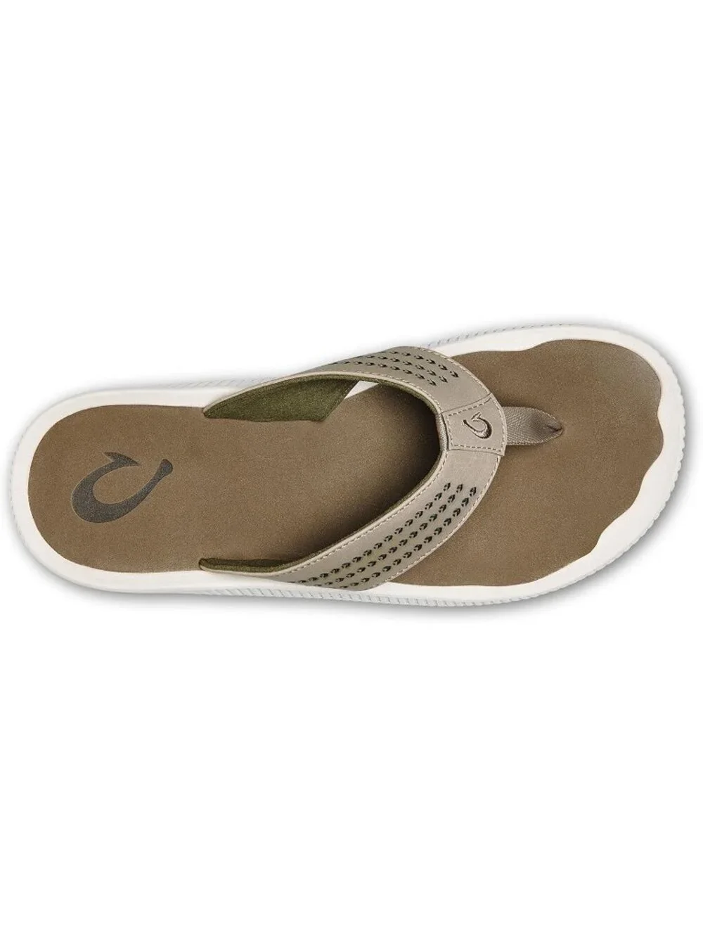 Men's Light Brown Synthetic Beach Sandals Water Resistant Flip Flops Comfort Fit